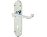 Frelan Hardware Epsom Door Handles On Backplate, Polished Chrome - JV250PC (sold in pairs)