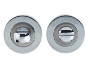 Frelan Hardware Bathroom Turn & Release (50mm x 10mm), Dual Finish Polished Chrome & Satin Nickel - JV2666PCSN