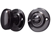 Frelan Hardware Round Bathroom Turn & Release (40mm Diameter), Polished Black Nickel - JV2680PBN