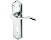 Frelan Hardware Paris Door Handles On Backplate, Polished Chrome - JV280PC (sold in pairs)