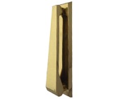 Frelan Hardware Contemporary Door Knocker, Polished Brass - JV2PB