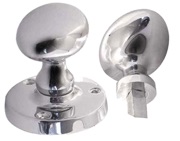Frelan Hardware Oval Rim Door Knob, Polished Chrome - JV34RPC (sold in pairs)