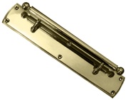 Frelan Hardware Blenheim Pull Handle On Backplate (380mm OR 460mm), Polished Brass - JV3696PB