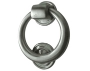 Frelan Hardware Ring Door Knocker (105mm Diameter), Satin Chrome - JV37SC