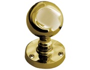 Frelan Hardware Ball Shape Mortice Door Knob, Polished Brass - JV48PB (sold in pairs)