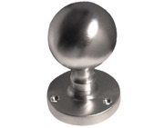 Frelan Hardware Ball Shape Mortice Door Knob, Satin Chrome - JV48SC (sold in pairs)