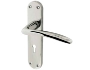 Frelan Hardware Gull Door Handles On Backplate, Polished Chrome - JV496PC (sold in pairs)