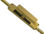 Frelan Hardware Locking Espagnolette Bolt With Square Handle, Polished Brass - JV617PB