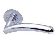 Frelan Hardware Mailand Door Handles On Round Rose, Polished Chrome - JV710PC (sold in pairs)