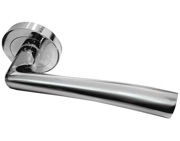 Frelan Hardware Opal Door Handles On Round Rose, Polished Chrome - JV844PC (sold in pairs)