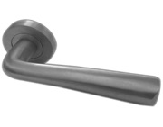 Frelan Hardware Opal Door Handles On Round Rose, Satin Chrome - JV844SC (sold in pairs)