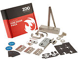 Zoo Hardware Commercial Office Fire Door Non-Locking Kit, Satin Stainless Steel Finish - KITC4-FDP-C4