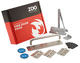 Zoo Hardware Architectural Corridor Fire Door Non-Locking Kit, Satin Stainless Steel Finish - KITA2-FDP-A2