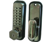 Codelocks CL255KO Series Digital Lock With Key Override, Stainless Steel - L12173