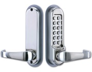 Codelocks CL500 Series Digital Lock With Tubular Latch, Stainless Steel - L13907
