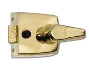 ERA 1650 Non-Deadlocking Nightlatch, Polished Brass With Polished Brass Cylinder - L14710