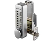 Securefast SBL320 Easy Change Digital Lock with Tubular Latch & Holdback, Satin Chrome - L23694