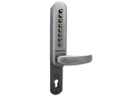Borg Locks BL6100 Narrow Style Digital Lock With UPVC Extension, Satin Silver OR White - L25201