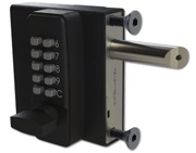 GATEMASTER DGLS Single Sided Handed Digital Gate Lock, Black - L26920