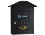 Arregui Villa Mailbox (120mm x 240mm x 100mm), Black Textured - L27357