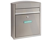 Arregui Compact Mailbox (285mm x 240mm x 95mm), Satin Stainless Steel - L27360