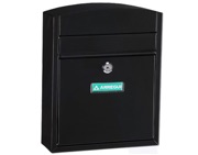 Arregui Compact Mailbox (285mm x 240mm x 95mm), Black - L27362