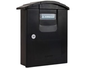 Arregui Costa Plastic Mailbox (345mm x 260mm x 100mm), Black - L27367