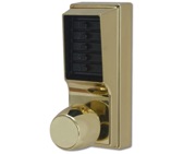 KABA Simplex 1000 Series 1011 Knob Operated Digital Lock, Polished Brass - L2931