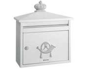 DAD Decayeux D210 Series Classic Style Post Box, White - L30405