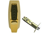 KABA 7100 Series 7104 Digital Lock Mortice Latch, Polished Brass - L3289