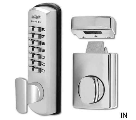 Invisible Door Lock (Padlock) Remock Lockey with 4 Remotes, in Silver
