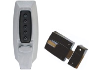 KABA 7100 Series 7106 Digital Lock Rim Deadlatch, Satin Chrome - L4442