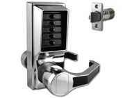 KABA Simplex L1000 Series L1011 Digital Lock Lever Operated, Satin Chrome OR Polished Brass - L8451