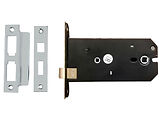 Spira Brass 3 Lever Horizontal Bathroom Lock (6 Inch - 152mm), Nickel Plate, Electro Brass OR Antique Brass - LAL5240