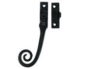Carlisle Brass Ludlow Foundries Curly Tail Locking Casement Window Fastener (Left OR Right Hand), Black Antique - LF1006