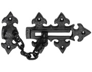 Carlisle Brass Ludlow Foundries Fleur De Lys Door Chain, Black Antique - LF5536