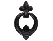 Carlisle Brass Ludlow Foundries Ring Door Knocker, Black Antique - LF5590