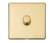 M Marcus Electrical Vintage 1 Gang Trailing Edge Dimmer Switch, Polished Brass - X01.260.TED