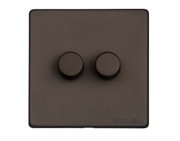 M Marcus Electrical Vintage 2 Gang Trailing Edge Dimmer Switch, Matt Bronze - X09.270.TED