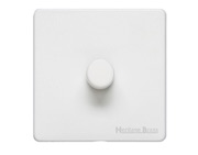 M Marcus Electrical Vintage 1 Gang Trailing Edge Dimmer Switch, Matt White - XWH.260.TED