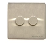 M Marcus Electrical Studio 2 Gang Trailing Edge Dimmer Switch, Satin Nickel (Trimless) - Y05.270.TED