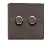 M Marcus Electrical Studio 2 Gang 2 Way Push On/Off Dimmer Switch, Polished Bronze (250 OR 400 Watts) - Y07.270.250