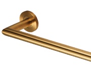 Carlisle Brass De L'eau Single Towel Rail (600mm c/c), PVD Satin Stainless Brass - LX22SPVD