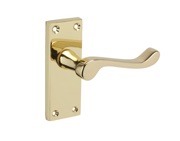 Access Hardware M Series Victorian Scroll Door Handles, Polished Brass - M01013PB (sold in pairs)
