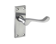 Access Hardware M Series Victorian Scroll Door Handles, Satin Chrome - M01013SC (sold in pairs)