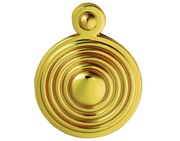 Carlisle Brass Queen Anne Reeded Covered Standard Profile Escutcheons, Polished Brass - M1000