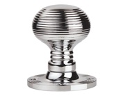 Carlisle Brass Manital Queen Anne Reeded Mortice Door Knobs, Polished Chrome - M1001CP (Sold & Supplied In Pairs)