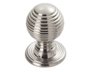 Carlisle Brass Fingertip Queen Anne Reeded Cupboard Knob (23mm, 28mm OR 35mm), Polished Chrome - M1003CP