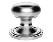 Carlisle Brass Manital Victorian Mushroom Unsprung Mortice Door Knob (Concealed Fixed), Satin Chrome - M35CSC (sold in pairs)