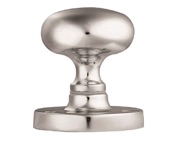 Carlisle Brass Manital Victorian Mushroom Solid Half Sprung Mortice Door Knob (Face Fixed), Polished Chrome - M35CP (sold in pairs)